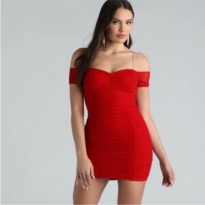 Heart For Bling Rhinestone Strap Mini Dress NEW 🏷️